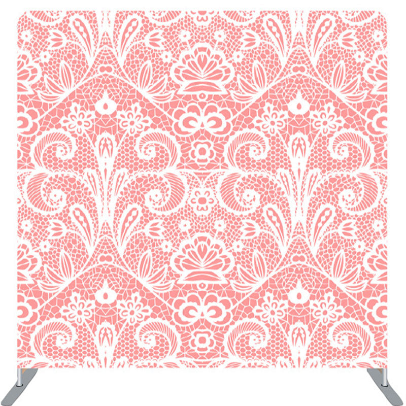 Lofaris Pink Lace Parttern Fabric Backdrop Cover For Party