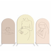 Lofaris Pink Line Drawing Arch Backdrop Kit For Baby Shower