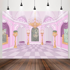 Lofaris Pink Luxury Palace Candlestick Party Backdrop For Girl