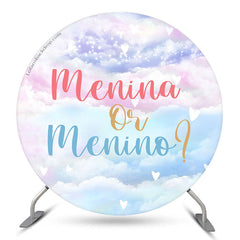 Lofaris Pink Menina Or Blue Menino Round Baby Shower Backdrop Kit