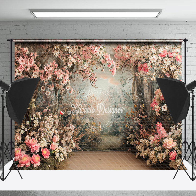 Lofaris Pink Peach Blossom Trees Spring Photography Backdrop