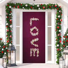 Lofaris Pink Petal Love Purple Door Cover For Valentines Day