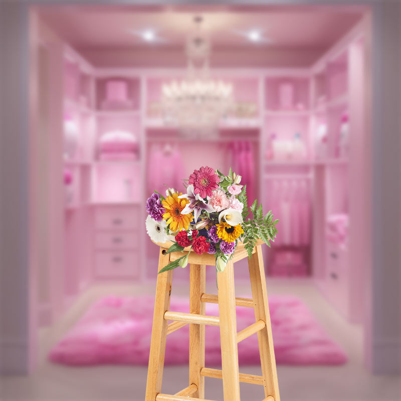 Lofaris Pink Room Dress Light Birthday Backdrop For Photo