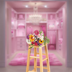 Lofaris Pink Room Dress Light Birthday Backdrop For Photo