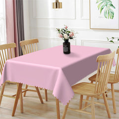 Lofaris Pink Soild Color Dining Room Rectangle Tablecloth