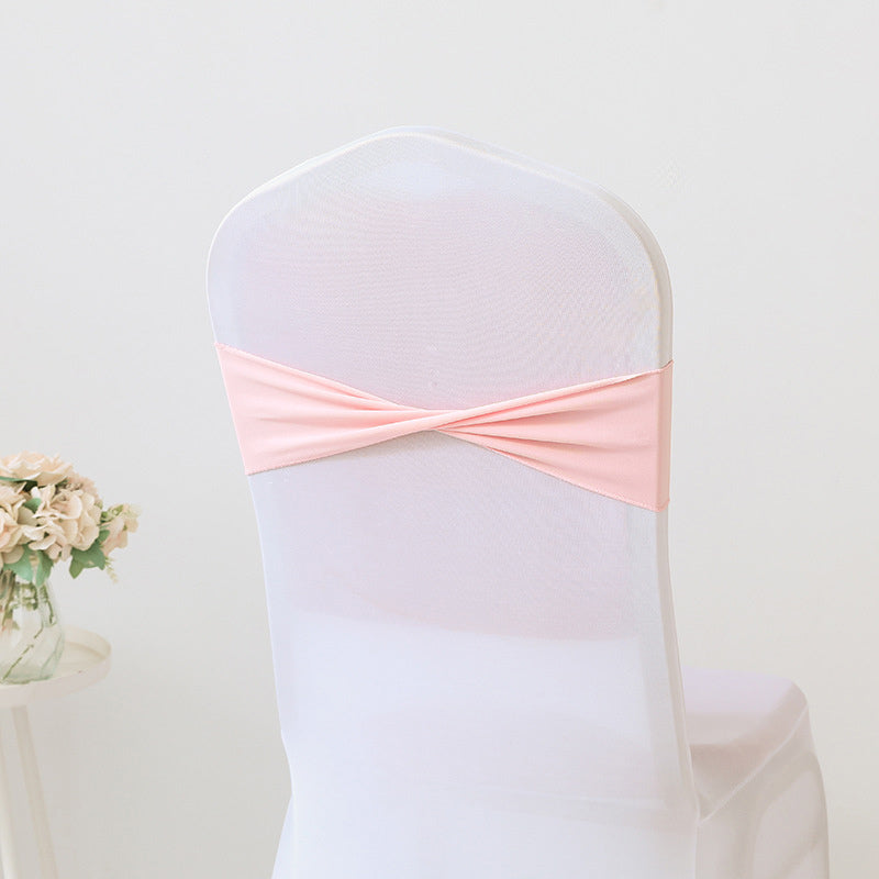 Lofaris Pink Spandex Elastic Slider Banquet Chair Sashes Bow
