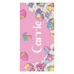 Lofaris Pink Summer Theme Custom Name Beach Towel