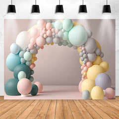 Lofaris Pink Wall Arch Colored Balloon 1st Birthday Backdrop