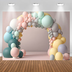 Lofaris Pink Wall Arch Colored Balloon 1st Birthday Backdrop