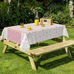 Lofaris Pinky Checkerboard Lovely Sweet Rectangle Tablecloth