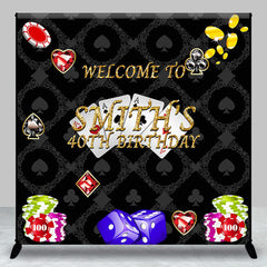 Lofaris Poker Carnival Welcome Custom 30th Birthday Backdrop