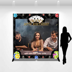 Lofaris Poker Face Custom 30th Birthday Backdrop With Photo