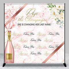Lofaris Pop The Champagne Custom Bridal Shower Repeat Backdrop