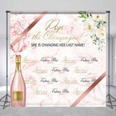 Lofaris Pop The Champagne Custom Bridal Shower Repeat Backdrop
