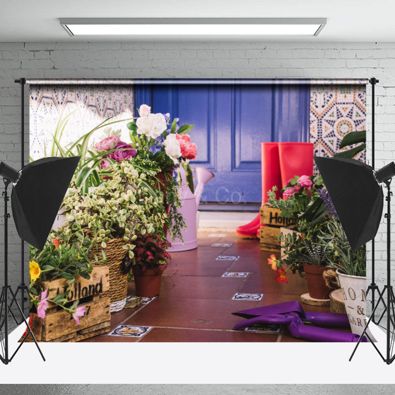 Lofaris Potted Plant Rain Boots Spring Backdrops For Photo