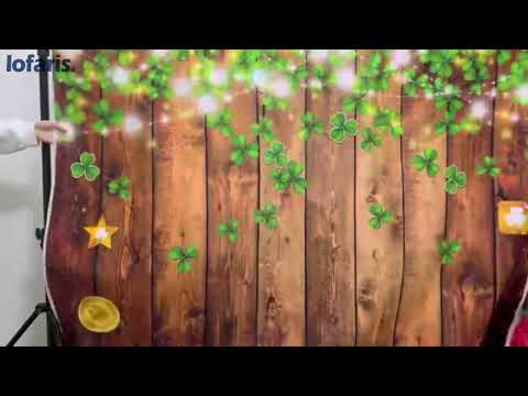 Glitter Green And Golden St. Patrick'S Day Backdrop