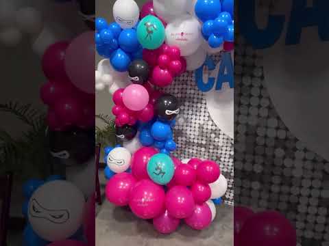 Pink Balloon Sparkling Custom 16th Birthday Backdrop