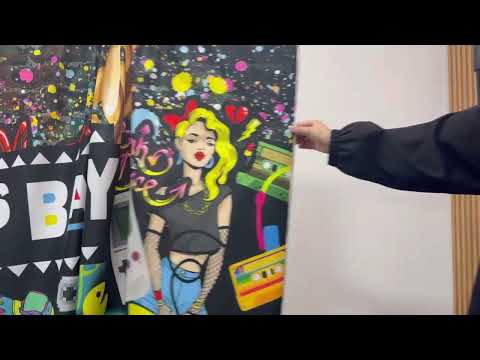 Fresh Prince 90s Color Graffiti Wall Backdrop For Party