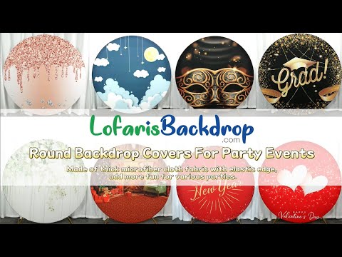 Rainbow And Cloud Glitter Round Baby Shower Backdrop