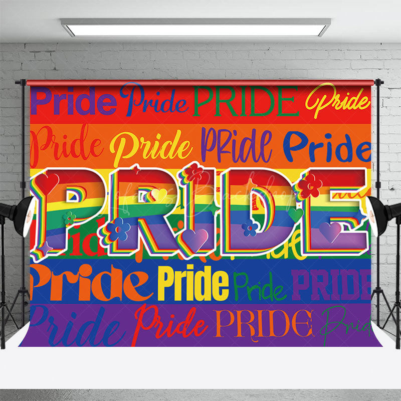 Lofaris Pride Repeat Colorful Rinbow Strip Dance Backdrop