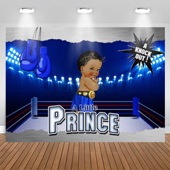 Lofaris Prince Knock Out Blue Prize Ring Baby Shower Backdrop