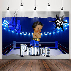 Lofaris Prince Knock Out Blue Prize Ring Baby Shower Backdrop