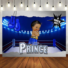 Lofaris Prince Knock Out Blue Prize Ring Baby Shower Backdrop