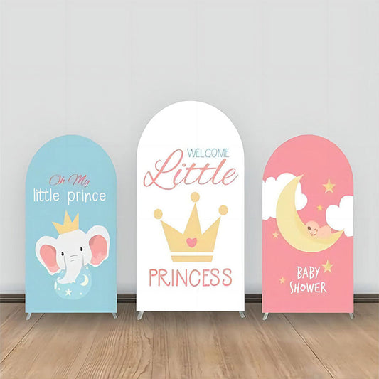 Lofaris Princess Crown Elephant Moon Cloud Arch Backdrop Kit