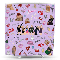 Lofaris Pueple Singer Butterfly 1989 Music Shower Curtain