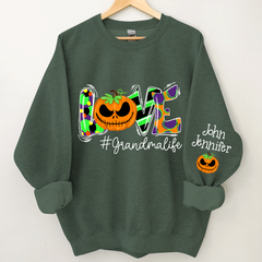 Lofaris Pumpkin Halloween Love Grandma Life And Kids CTH01 Sweatshirt