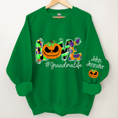 Lofaris Pumpkin Halloween Love Grandma Life And Kids CTH01 Sweatshirt