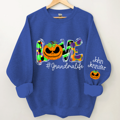 Lofaris Pumpkin Halloween Love Grandma Life And Kids CTH01 Sweatshirt