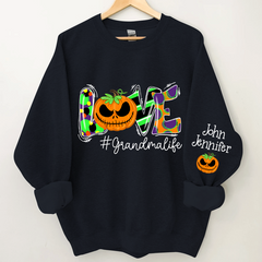 Lofaris Pumpkin Halloween Love Grandma Life And Kids CTH01 Sweatshirt