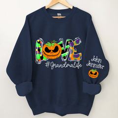 Lofaris Pumpkin Halloween Love Grandma Life And Kids CTH01 Sweatshirt
