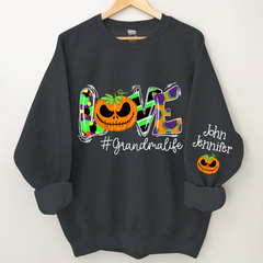Lofaris Pumpkin Halloween Love Grandma Life And Kids CTH01 Sweatshirt