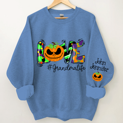 Lofaris Pumpkin Halloween Love Grandma Life And Kids CTH01 Sweatshirt