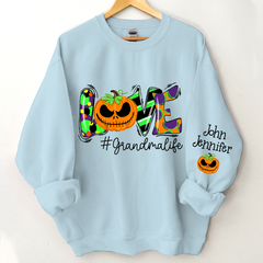 Lofaris Pumpkin Halloween Love Grandma Life And Kids CTH01 Sweatshirt