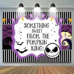Lofaris Pumpkin King Black Stripe Nightmare Halloween Backdrop