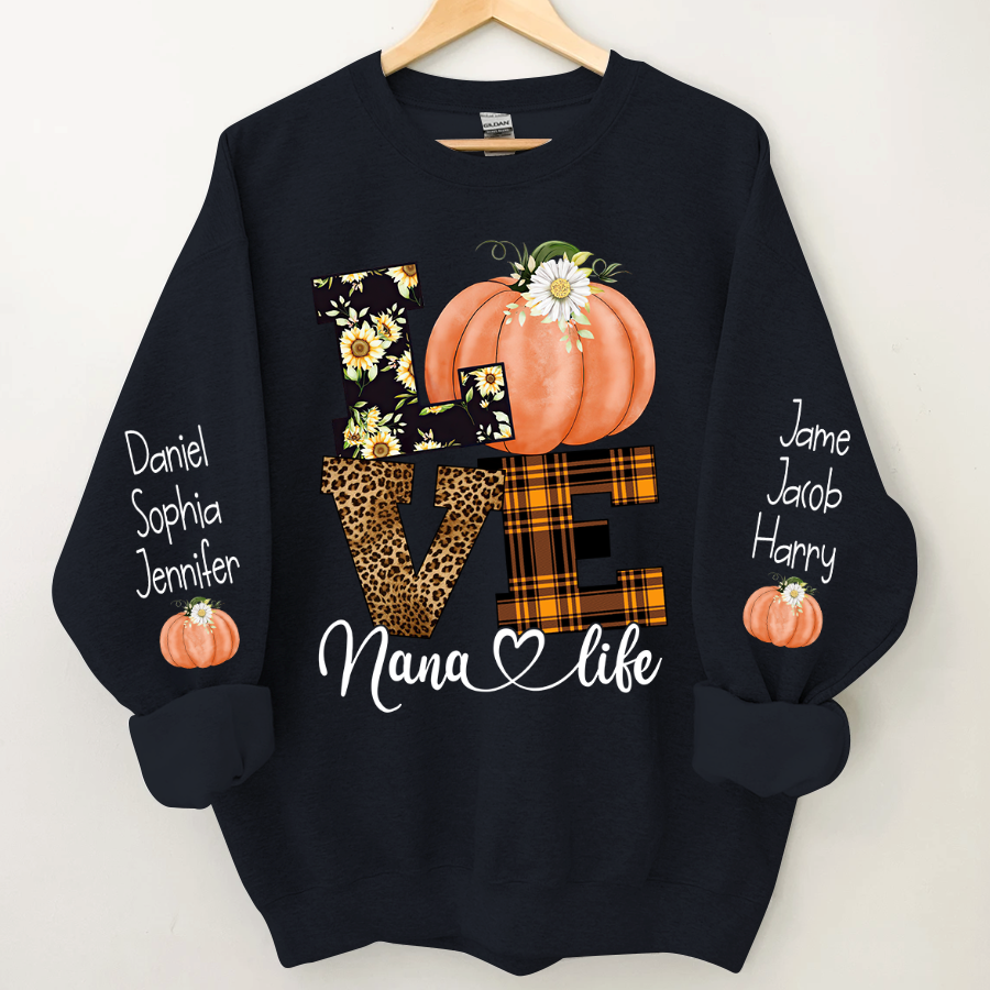 Lofaris Pumpkin Love Nana Life And Kids CTH01 Sweatshirt