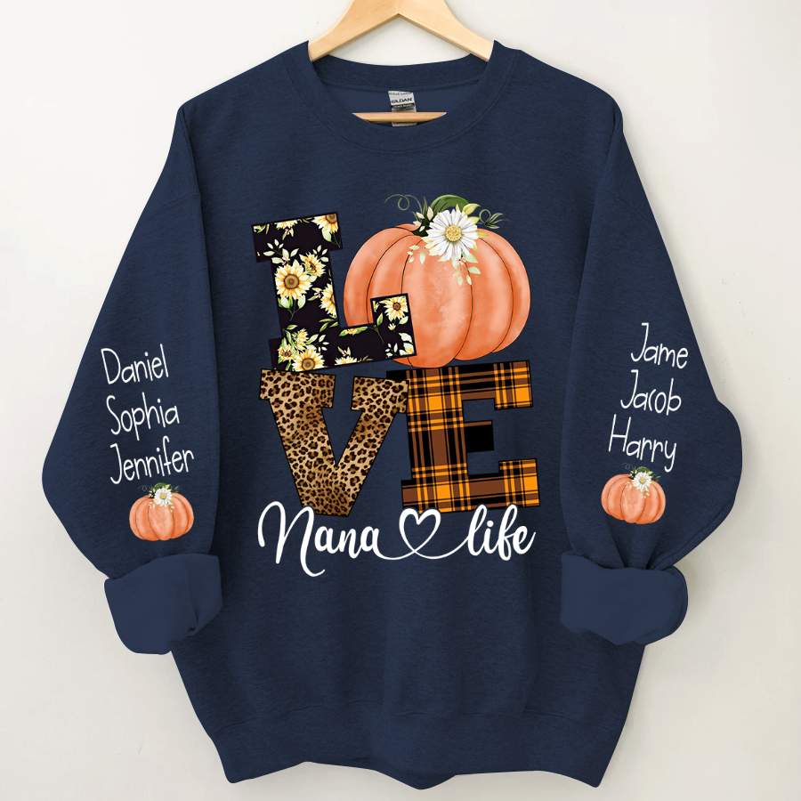 Lofaris Pumpkin Love Nana Life And Kids CTH01 Sweatshirt