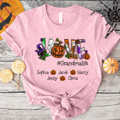 Lofaris Pumpkin Love Halloween Grandma And Kids T - Shirt