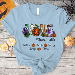 Lofaris Pumpkin Love Halloween Grandma And Kids T - Shirt