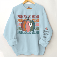Lofaris Pumpkin Mimi Autumn Sweatshirt Custom & Kids Fall Grandma Gift TH