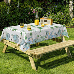 Lofaris Pumpkins Green Stems Leaves Tablecloth For Home Decor