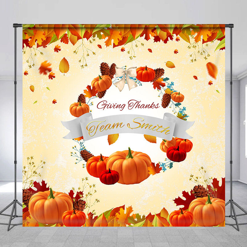 Lofaris Pumpkins Maples Autumn Custom Thanksgiving Backdrop