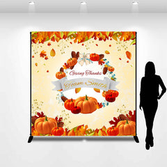 Lofaris Pumpkins Maples Autumn Custom Thanksgiving Backdrop