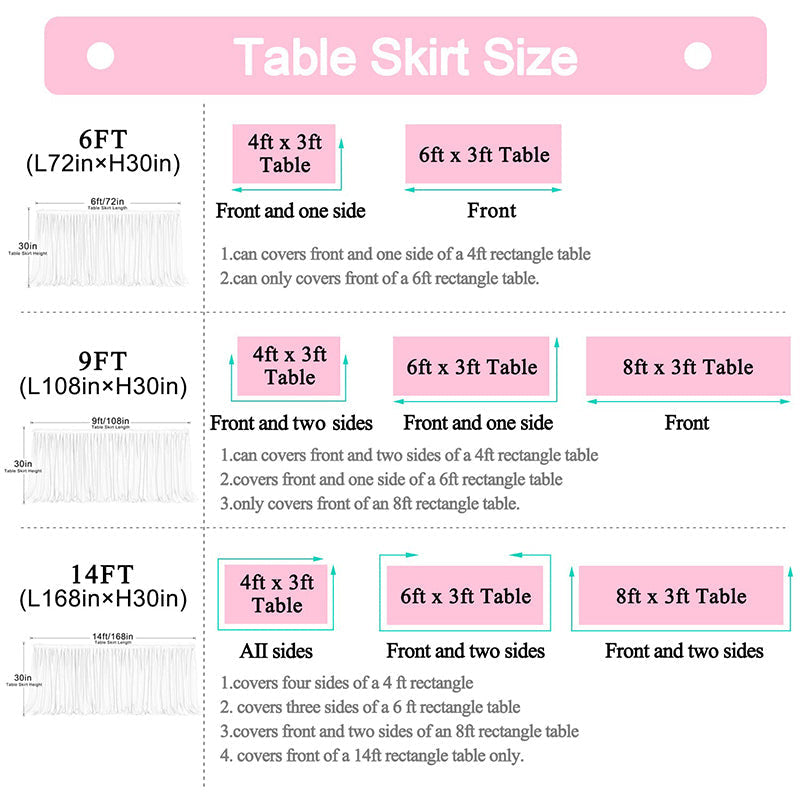 Lofaris Pure White Color Cross Tulle Banquet Table Skirt