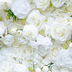 Lofaris Pure White Green Leaf Artificial Wedding Flower Wall