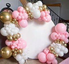 Lofaris Pure White Simple Happy Birthday Round Backdrop For Party