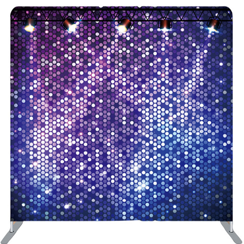 Lofaris Purple And Blue Spotlights Dance Party Backdrop Cover